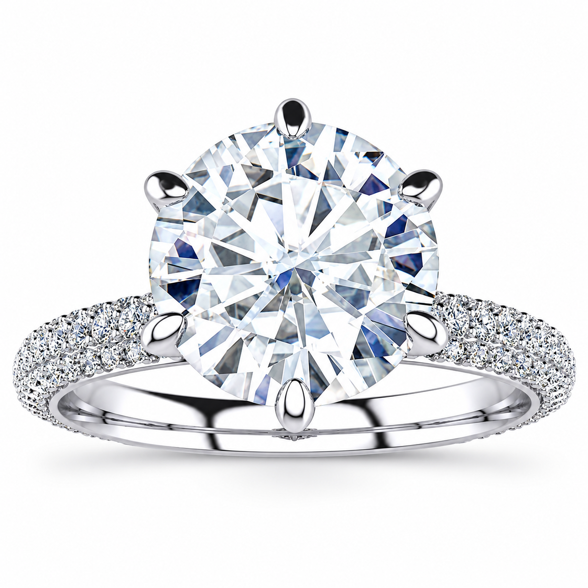Madilyn Lab Grown Diamond Ring — white gold — front view