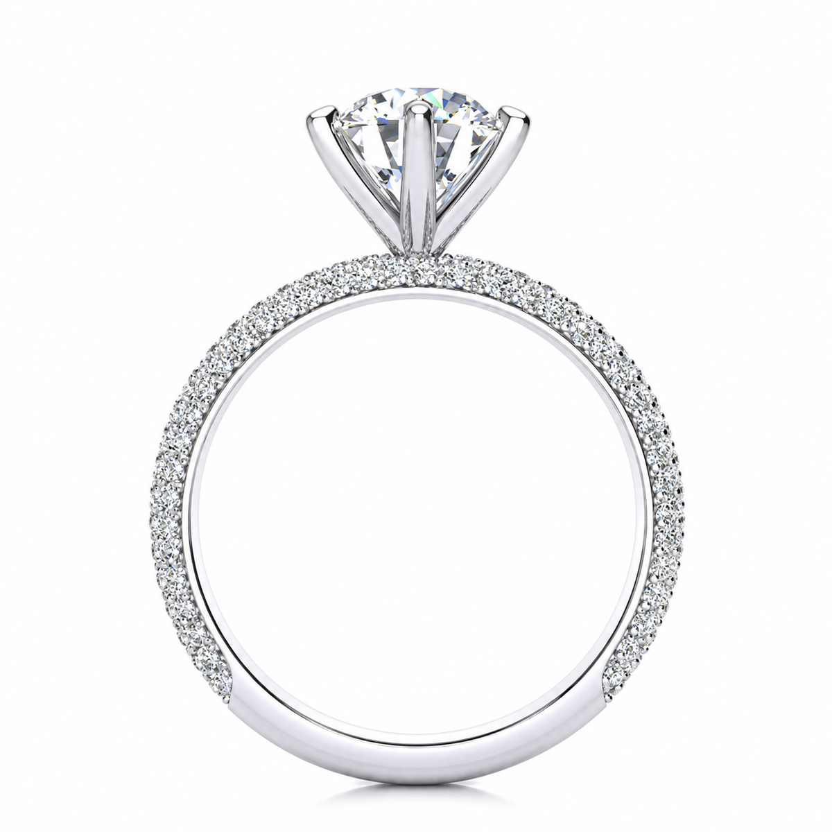 Madilyn Lab Grown Diamond Ring — white gold — side profile
