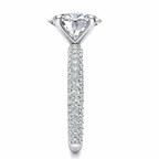 Mady engagement ring — white gold — end view