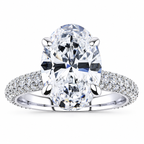 Mady engagement ring — white gold — front view