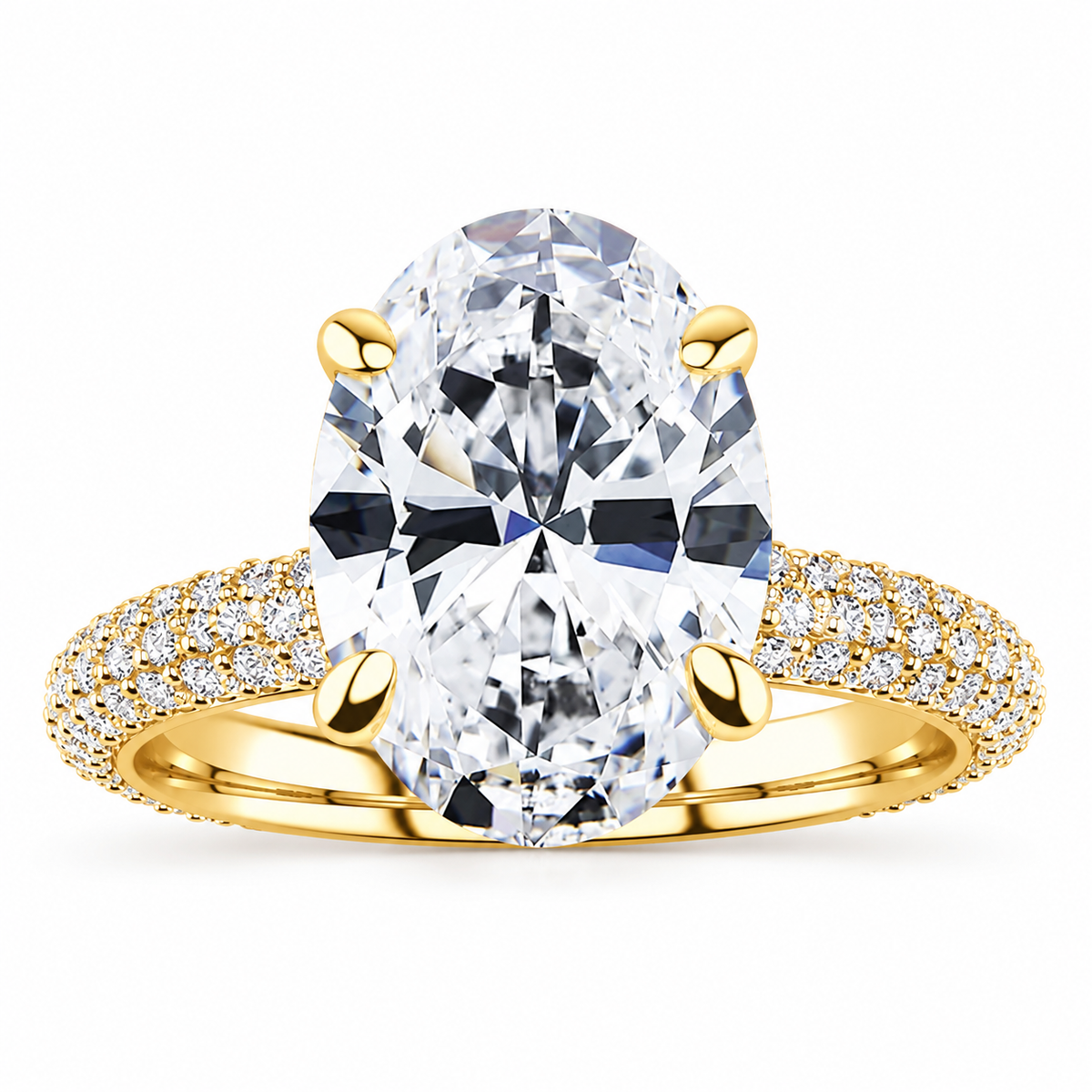 Mady engagement ring — yellow gold — front view