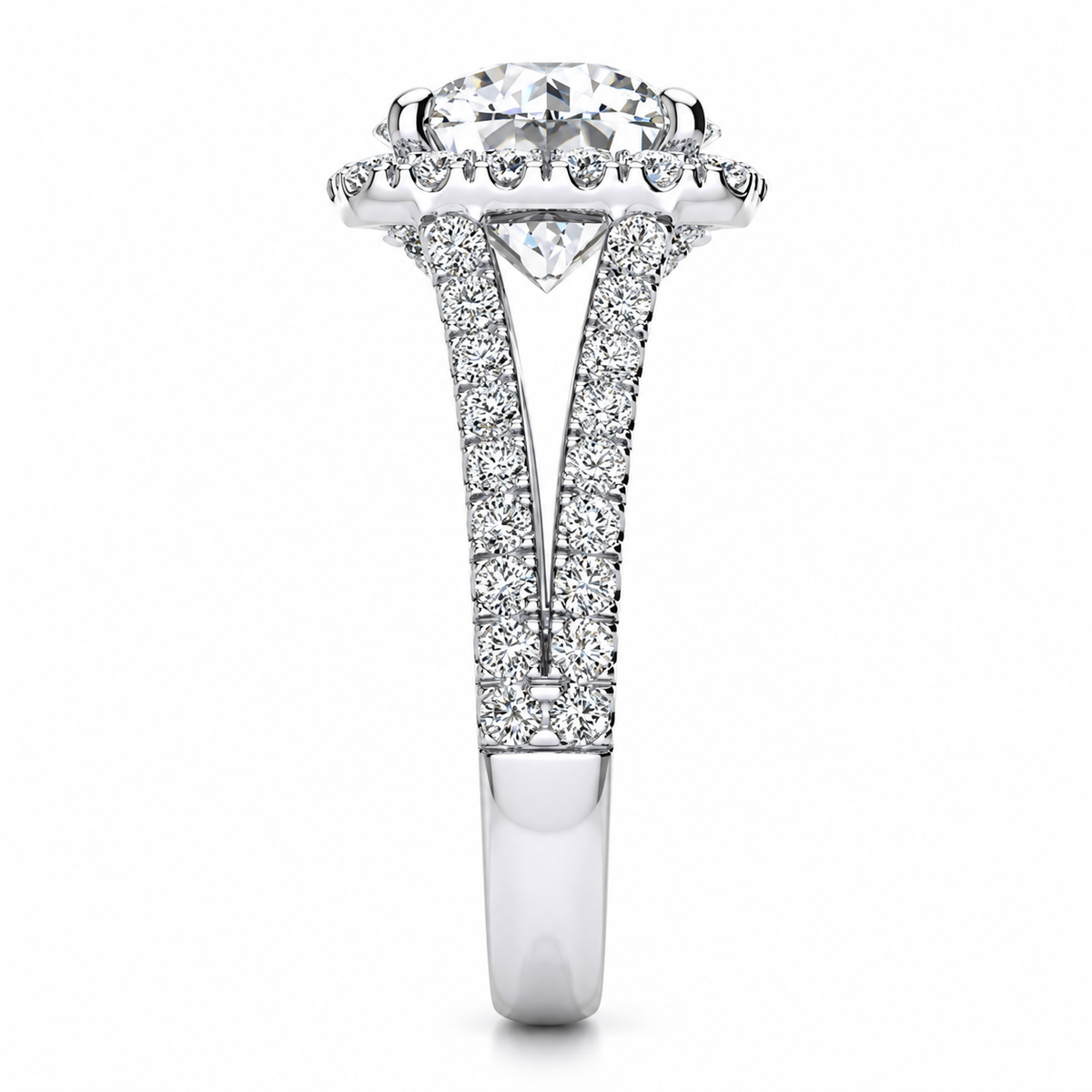 Margaret Lab Grown Diamond Ring — white gold — end view