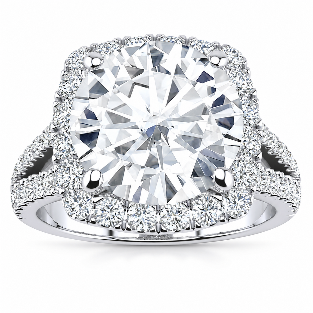 Margaret Lab Grown Diamond Ring — white gold — front view