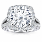 Margaret Lab Grown Diamond Ring — white gold — front view