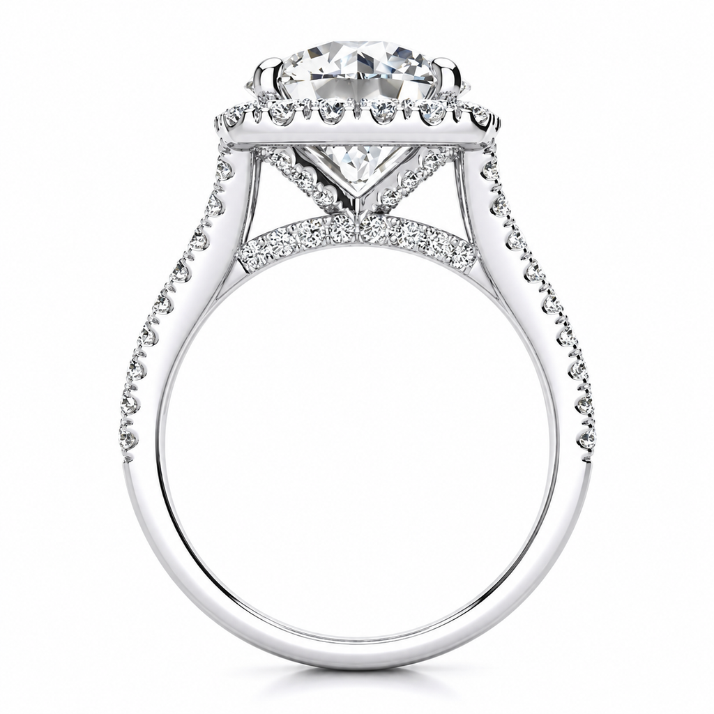 Margaret Lab Grown Diamond Ring — white gold — side profile