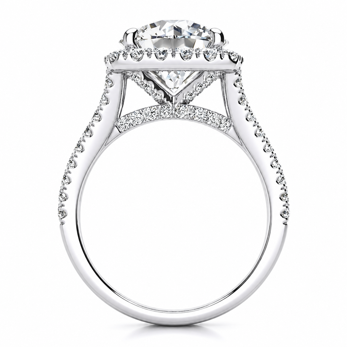 Margaret Lab Grown Diamond Ring — white gold — side profile