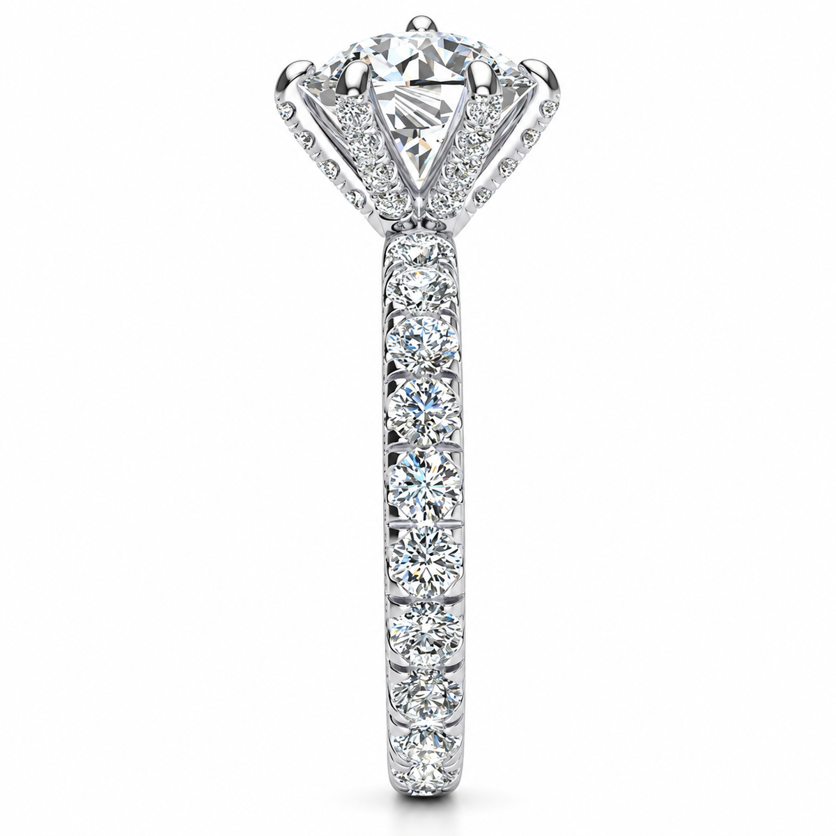 Marisa Lab Grown Diamond Ring — white gold — end view