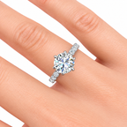Marisa Lab Grown Diamond Ring — white gold — hand view