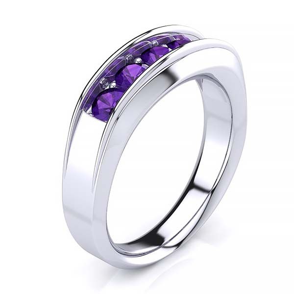Steve Amethyst Men Ring