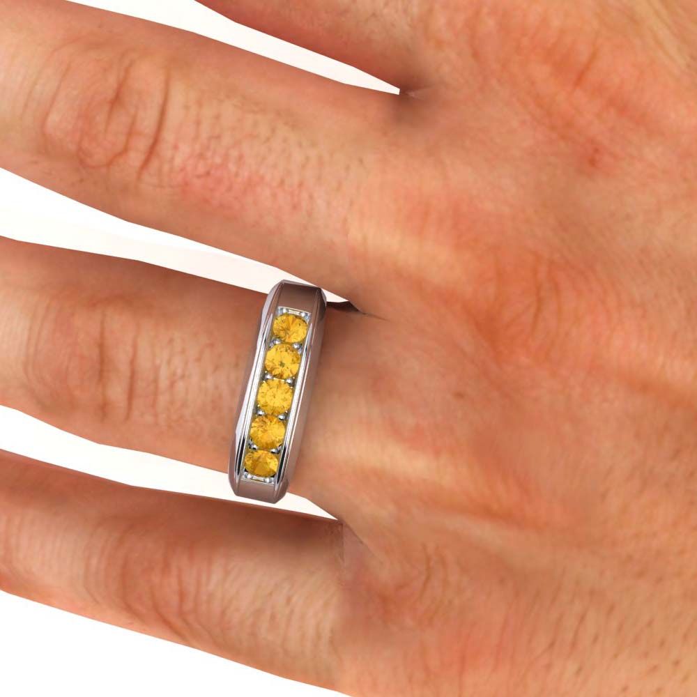 Steve Citrine Men Ring