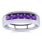 Steve Amethyst Men Ring