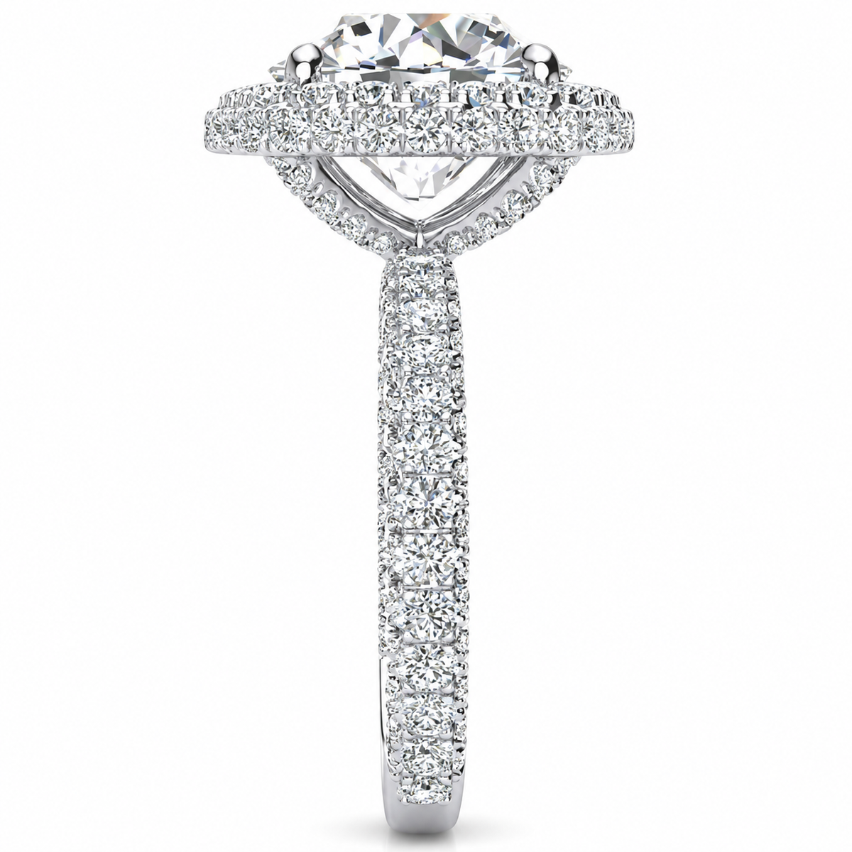 Melanie Lab Grown Diamond Ring — white gold — end view