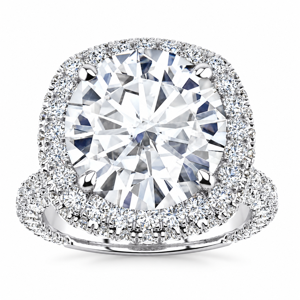 Melanie Lab Grown Diamond Ring — white gold — front view