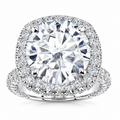 Melanie Lab Grown Diamond Ring — white gold — front view