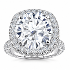 Melanie Lab Grown Diamond Ring — white gold — front view