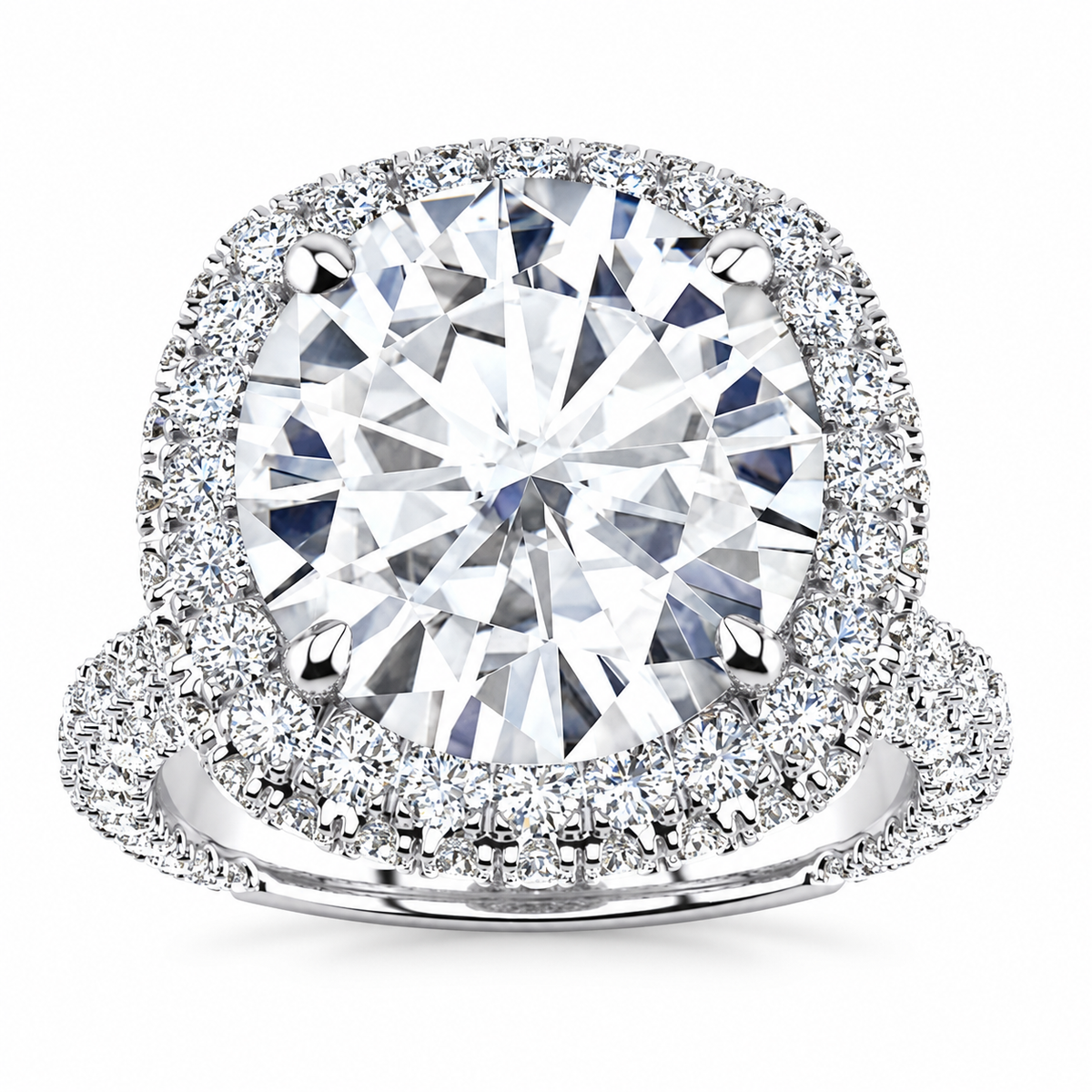 Melanie Lab Grown Diamond Ring — white gold — front view