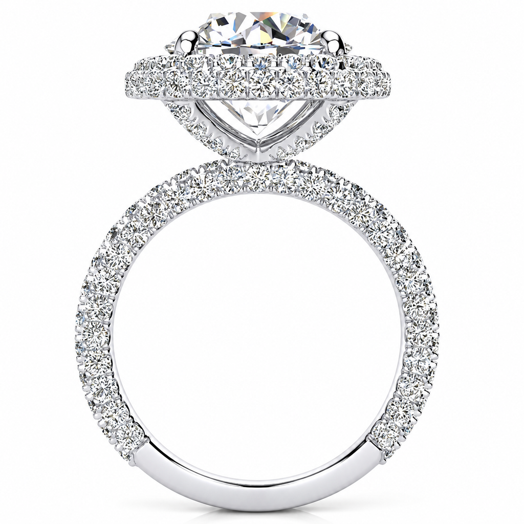 Melanie Lab Grown Diamond Ring — white gold — side view