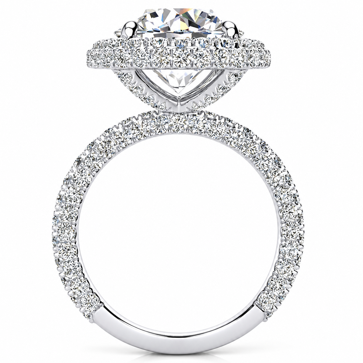 Melanie Lab Grown Diamond Ring — white gold — side view