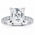 Melina Lab Grown Diamond Ring — white gold — front view