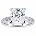 Melina Lab Grown Diamond Ring — white gold — front view