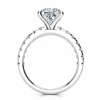 Melina Lab Grown Diamond Ring — white gold — side profile