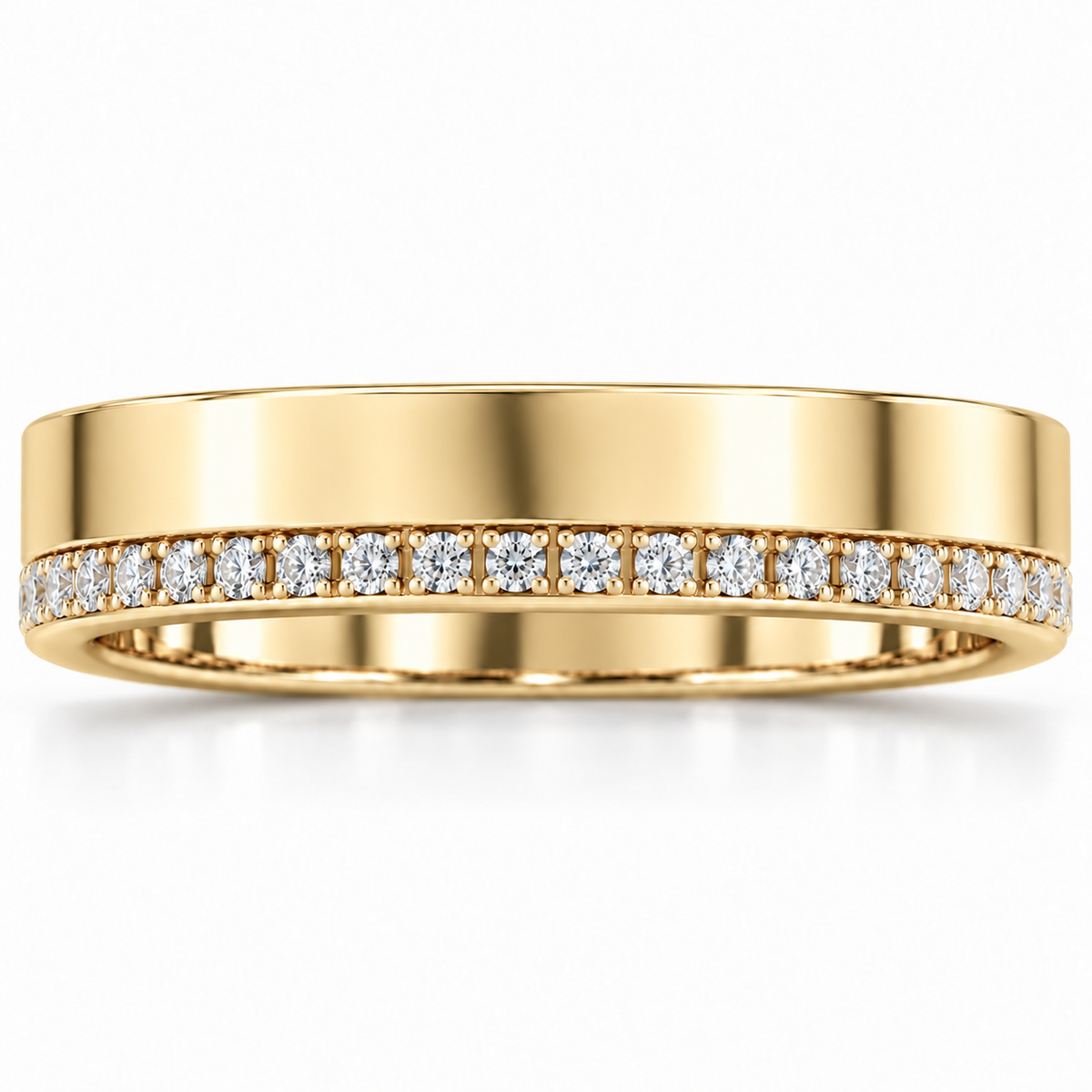 Men's 1/3 CTW Lab-Grown Diamond Accented Band – 126298 — 14K Yellow Gold, front view