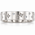 Men's 1/6 CTW Lab-Grown Diamond Celestial Band – 126439 — 14K White Gold, front view