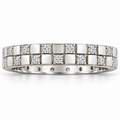 Men's 3/8 CTW Lab-Grown Diamond Band – 126466 — 14K White Gold, front view