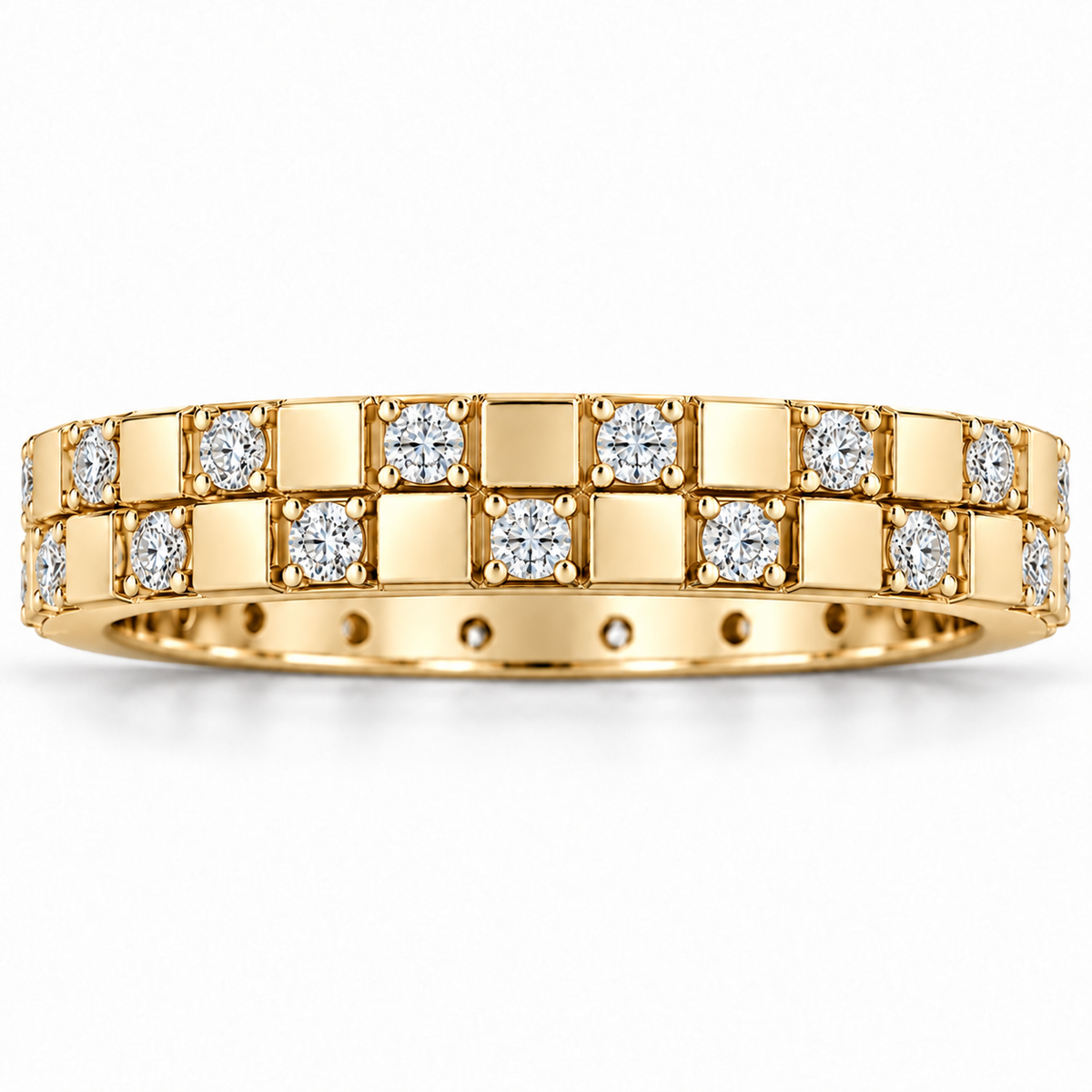 Men's 3/8 CTW Lab-Grown Diamond Band – 126466 — 14K Yellow Gold, front view
