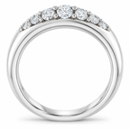 Men's 1/3 CTW Lab-Grown Diamond Accented Band – 127132 — 14K White Gold, profile view