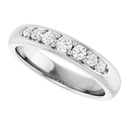 Men's 1/3 CTW Lab-Grown Diamond Accented Band – 127132 — 14K White Gold, side view
