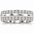 Men's 2 CTW Lab-Grown Diamond Band – 689067 — 14K White Gold, front view