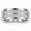 Men's 1 1/4 CTW Lab-Grown Diamond Band – 689071 — 14K White Gold, front view