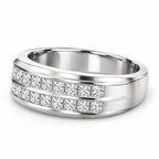 Men's 1 1/4 CTW Lab-Grown Diamond Band – 689071 — 14K White Gold, side view