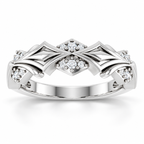 Men's 1/6 CTW Lab-Grown Diamond Accented Band – 689344 — 14K White Gold, front view