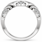 Men's 1/6 CTW Lab-Grown Diamond Accented Band – 689344 — 14K White Gold, profile view