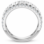 Men's 9/10 CTW Lab-Grown Diamond Accented Band – 689252 — 14K White Gold, profile view