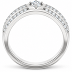 Men's 1/2 CTW Lab-Grown Diamond Accented Band – 126832 — 14K White Gold, profile view