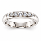 Men's 1/3 CTW Lab-Grown Diamond Accented Band – 127132 — 14K White Gold, refined front view