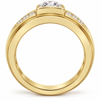 Men's 2 CTW Lab-Grown Diamond Accented Band – 689070 — 14K Yellow Gold, profile view