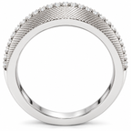 Men's 1/2 CTW Lab-Grown Diamond Accented Band – 689040 — 14K White Gold, profile view