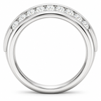 Men's 1/2 CTW Lab-Grown Diamond Accented Band – 688965 — 14K White Gold, profile view