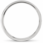 Men's 1/5 CTW Lab-Grown Diamond Accented Tread Pattern Band — 14K White Gold, profile view