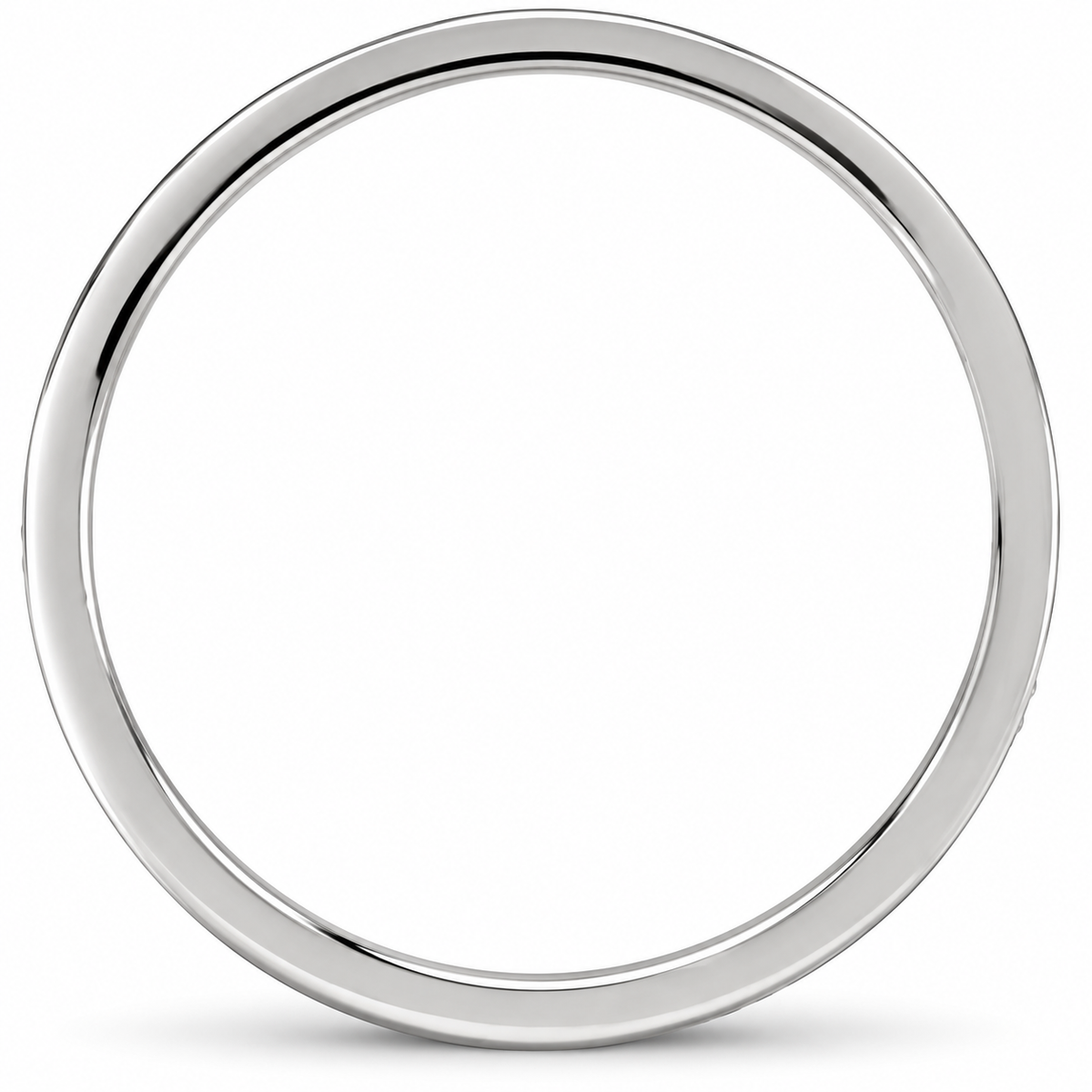 Men's 1/5 CTW Lab-Grown Diamond Accented Tread Pattern Band — 14K White Gold, profile view