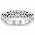 Men's 1/6 CTW Lab-Grown Diamond Accented Band – 689356 — 14K White Gold, front view
