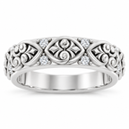Men's 1/6 CTW Lab-Grown Diamond Accented Band – 689356 — 14K White Gold, front view