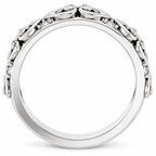 Men's 1/6 CTW Lab-Grown Diamond Accented Band – 689356 — 14K White Gold, profile view