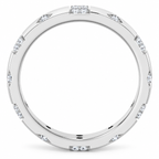 Men's 1/2 CTW Lab-Grown Diamond Accented Band – 126878 — 14K White Gold, profile view