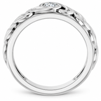 Men's 1/8 CT Lab-Grown Diamond Accented Band – 689347 — 14K White Gold, profile view
