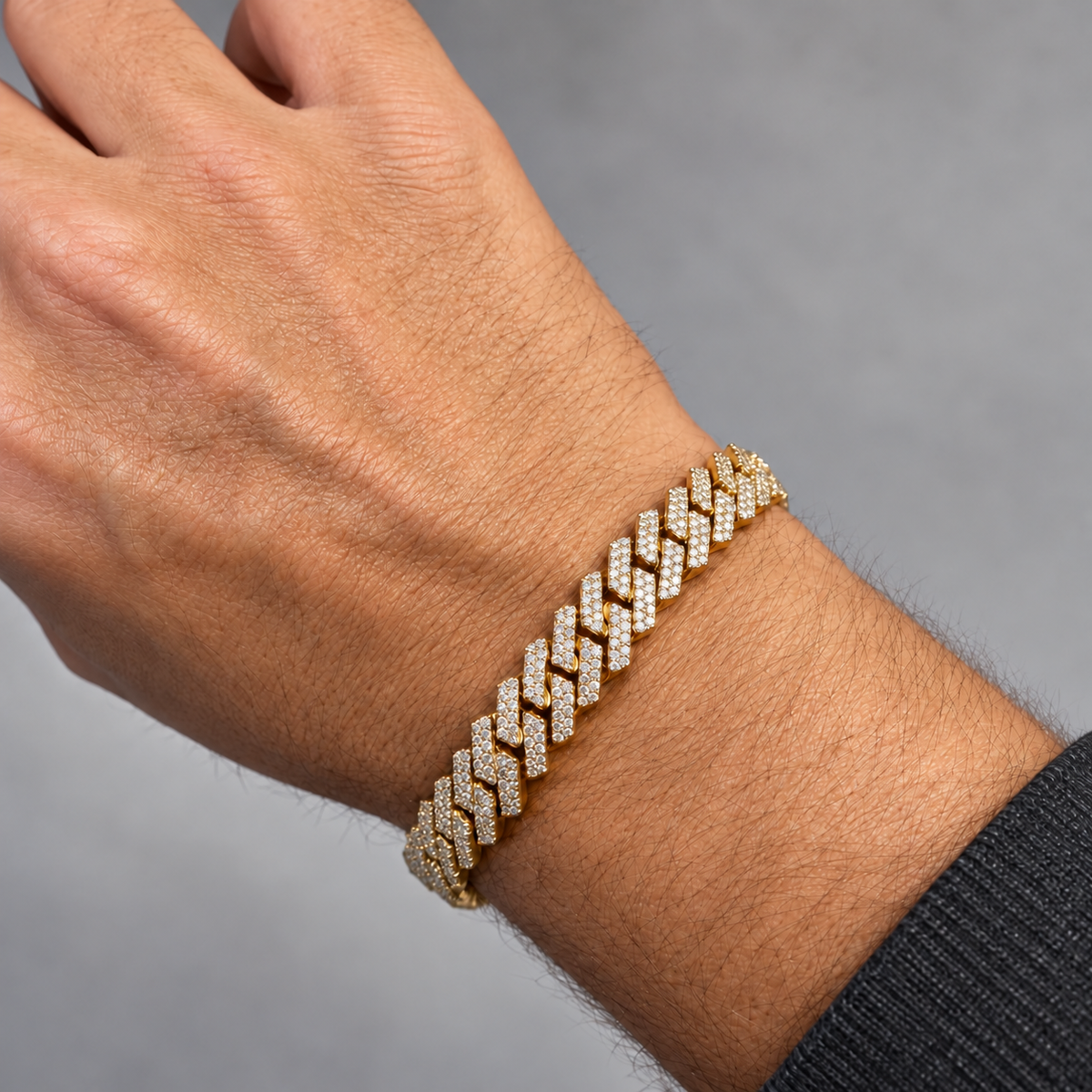 Bracelet worn on a man's wrist